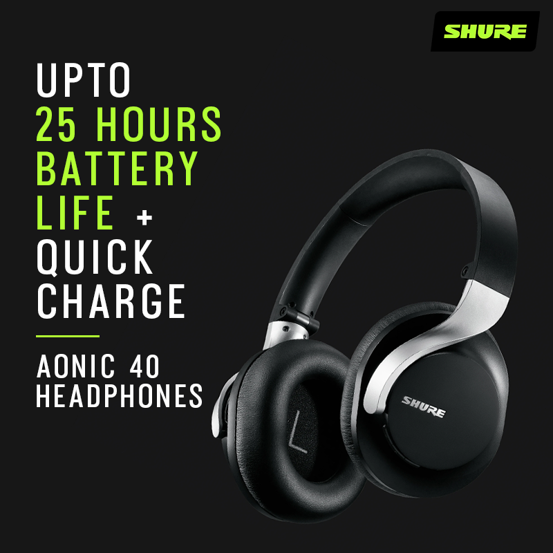 aonic 40 ブラック AONIC 40 - Wireless Noise Cancelling Headphones - Shure USA